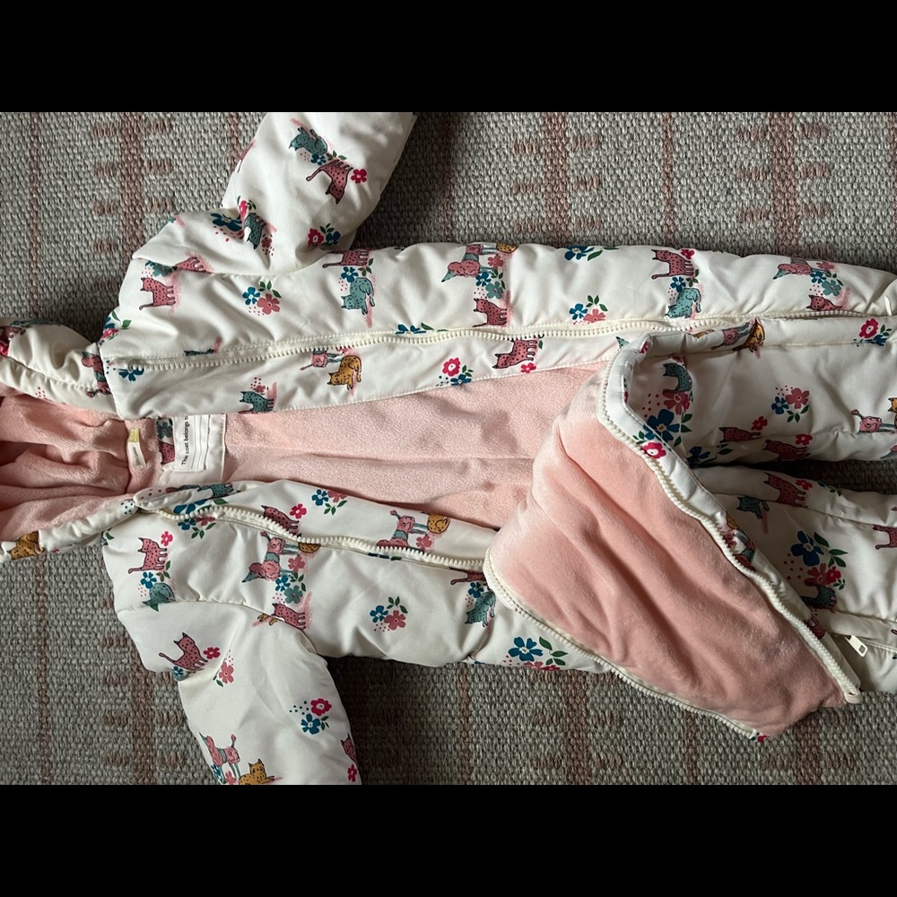 EUC John Lewis 12-18 month snowsuit with mittens - Picture 5 of 5
